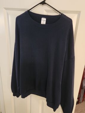 Jerzees Navy Crewneck Sweatshirt - Classic Men’s Pullover